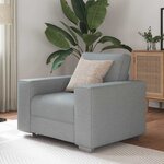 vidaXL Canapé avec coussin Gris clair 100 x 77 x 82 cm tissu