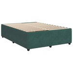 vidaXL Sommier à lattes de lit et matelas Vert foncé 140x190cm Velours