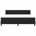 vidaXL Lit à ressorts avec matelas Noir 200 x 180 cm Polyester