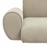 vidaXL Fauteuil de sol ajustable Sable Velours grainé