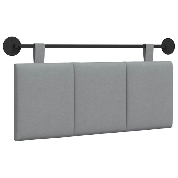 vidaXL Tête de lit suspendue Gris clair Tissu
