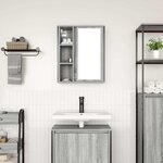 vidaXL Armoire murale de salle de bain miroir sonoma gris 50x21x60 cm