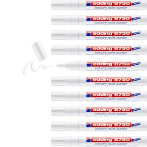 Marqueur Peinture 8750 Spécial Industrie Blanc 2-4 mm x 10 EDDING