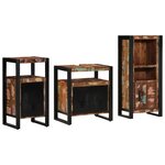vidaXL Ensemble de mobilier de salle de bain avec étagère 3 Pièces