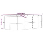 vidaXL Jardinière surélevée Anthracite 212 x 140 x 68 cm Acier galvanisé