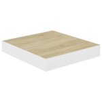 vidaXL Étagère murale flottante Chêne et blanc 23x23 5x3 8 cm MDF