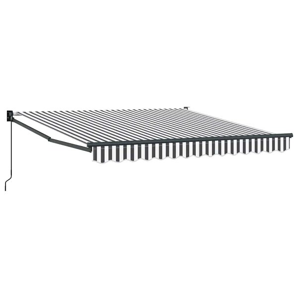 vidaXL Auvent rétractable anthracite/blanc 3x2 5 m tissu et aluminium