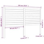 vidaXL Tête de lit 141x4x100 cm Bois massif de pin