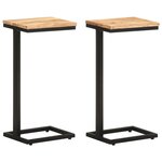 vidaXL Tables d'appoint 2 Pièces 31 5x24 5x64 5 cm Bois d'acacia solide