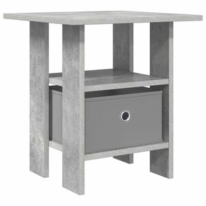 vidaXL Table de chevet Gris béton 41 x 40 x 45 cm Bois d'ingénierie