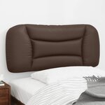 vidaXL Coussin de tête de lit marron 80 cm similicuir