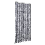 vidaXL Rideau anti-mouches argenté 100x230 cm chenille