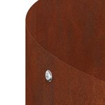 vidaXL Anneau de jardinière Marron 120 x 120 x 20 cm Acier patiné