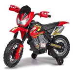 Feber moto pour enfants motor cross 400f 6v rouge et noir