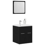 vidaXL Ensemble de meubles salle de bain 2 Pièces chêne noir