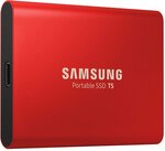 Disque dur externe Samsung SSD portable T5 1To (1000Go) (MU-PA1T0R/EU) USB 3.0 - 2,5" (Rouge)