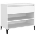 vidaXL Armoire à chaussures Blanc 70x36x60 cm Bois d'ingénierie