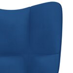 vidaXL Chaise de relaxation Bleu Velours