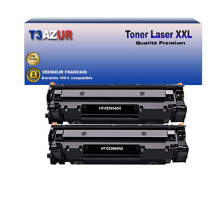 T3AZUR - 2x Toners compatibles avec Canon 728/ 725/ 726 pour Canon MF-3010  MF-4410  MF-4430  MF-4450 Noir - 2 000p