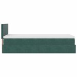 vidaXL Cadre de lit ottoman avec matelas vert foncé 100x200 cm velours