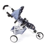 Bayer Chic 2000 612-51 - Petite poussette de jogging LOLA pour poupées Bleu marine avec étoiles