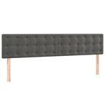 vidaXL Sommier à lattes de lit et matelas Gris foncé 180x200cm Velours