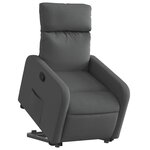 vidaXL Fauteuil inclinable Gris foncé Tissu