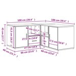 vidaXL Armoire d'angle vieux bois 160x40x45 cm bois d'ingénierie