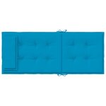 vidaXL Coussins de chaise à dossier haut lot de 4 bleu clair
