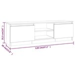 vidaXL Meuble TV Chêne fumé 120x30x35 5 cm Bois d'ingénierie