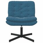 vidaXL Fauteuil relaxant pivotant Bleu 63 x 75 x 76 cm Velours