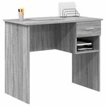 vidaXL Bureau Gris Sonoma 90 x 49 x 75 cm Bois d'ingénierie