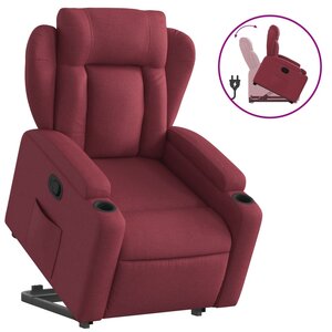 vidaXL Fauteuil inclinable rouge bordeaux tissu