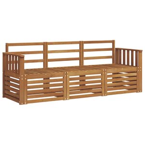 vidaXL Ensembles de canapés 3 pc Naturel Bois d'Acacia Massif