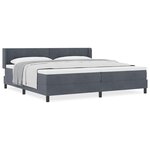 vidaXL Lit à ressorts avec matelas noir 100x200 cm en velours