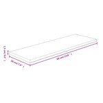 vidaXL Panneau d'étagère 60x20x1 5 cm Bois de chêne massif non traité