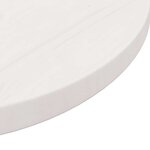 vidaXL Dessus de table Blanc Ø50x2 5 cm Bois de pin massif