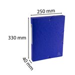 Boite De Classement Exabox Dos 40mm Carte Lustrée Scotten - A4 - Bleu - X 10 - Exacompta