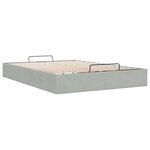 vidaXL Cadre de lit ottoman sans matelas gris clair 140x190 cm velours