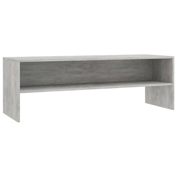vidaXL Meuble TV Gris béton 120x40x40 cm Bois d'ingénierie