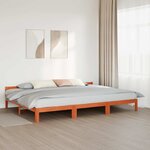 VidaXL Cadre de lit familial sans matelas marron ciré 270x200 cm