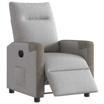 vidaXL Fauteuil inclinable électrique gris nuage tissu