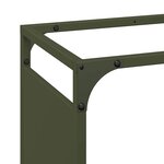 vidaXL Portant de bois chauffage vert olive 60x28x90 cm
