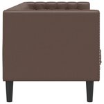 vidaXL Canapé à 3 places Chesterfield marron similicuir