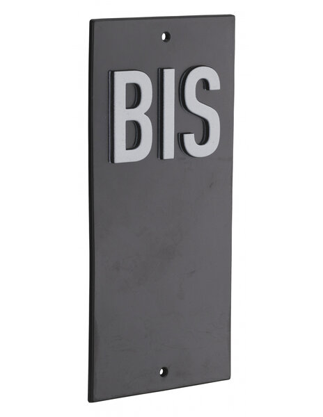 THIRARD - Plaque de signalisation BIS  marquage blanc sur fond noir  panneau ABS à visser  56x120mm - THIRARD