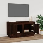 vidaXL Meuble TV chêne marron 80x35x45 cm bois d'ingénierie