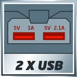Einhell usb chargeur power bank te-cp 18 li usb-solo