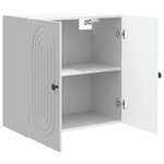 vidaXL Armoire Murale Blanc brillant 59 x 31 x 60 cm Bois d'ingénierie