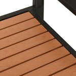 Vidaxl banc de jardin 124 5 cm acier et wpc marron et noir