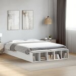 vidaXL Cadre de lit sans matelas blanc 135x190 cm